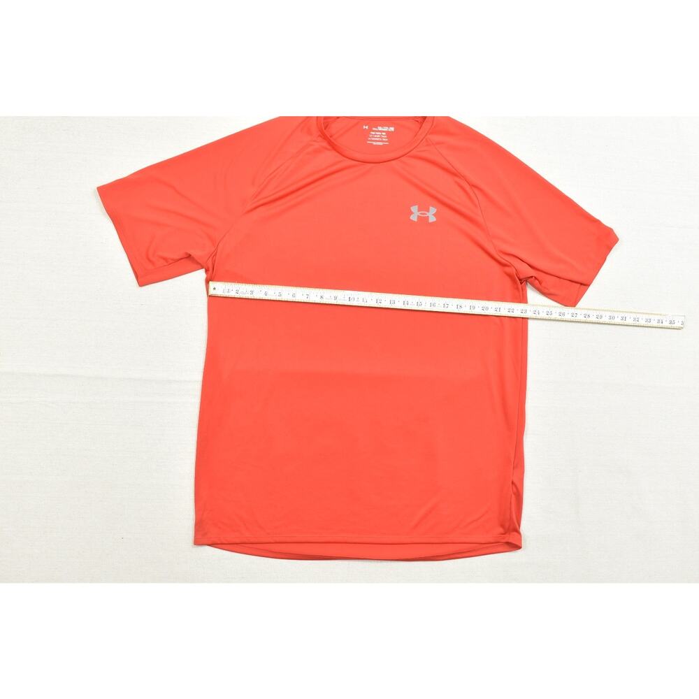 Under Armour Men's Red The Tech Tee Regular Size XXL Stretch Work - Picture 2 of 8